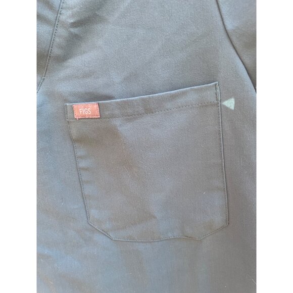 Figs Technical Collection Size Small Teal V-Neck Scrub Top With Front Pocket - Picture 7 of 13